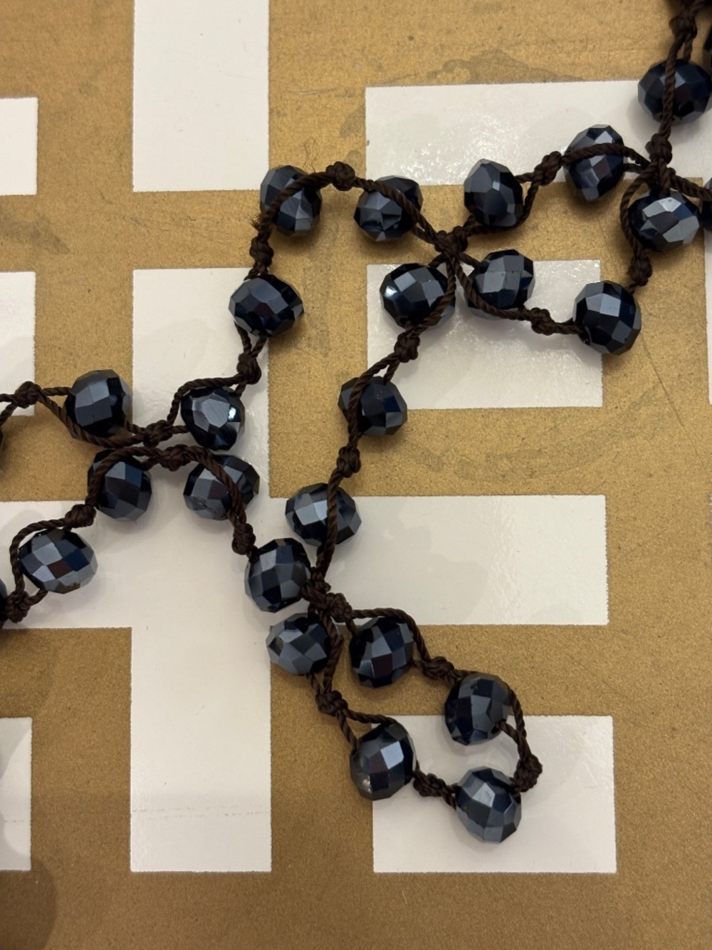 Blue Agate Stone Beaded Necklace - Picture 4 of 4